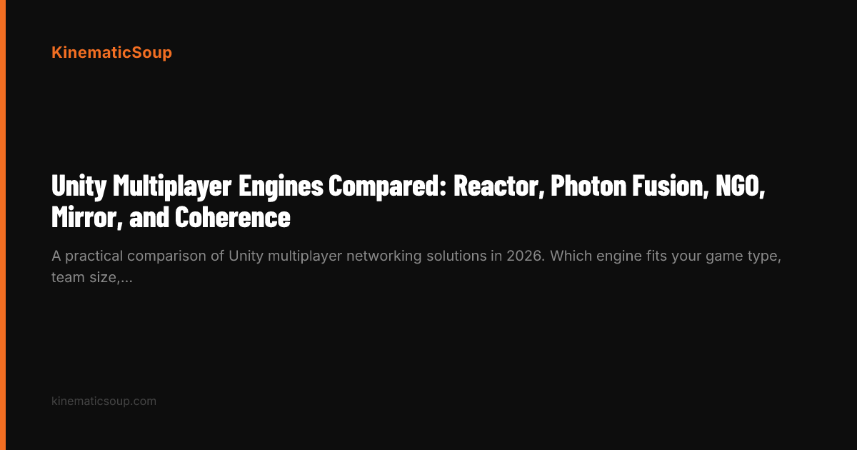 Unity Multiplayer Engines Compared: Reactor, Photon Fusion, NGO, Mirror ...