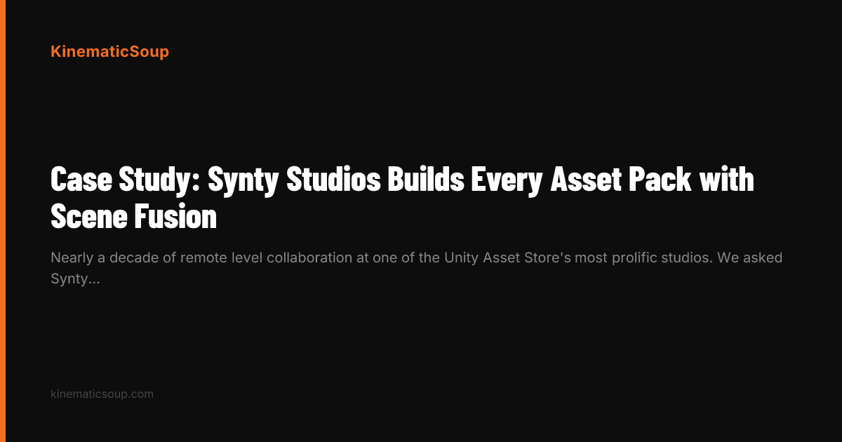 Case Study: Synty Studios Builds Every Asset Pack with Scene Fusion ...